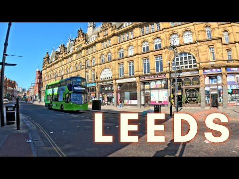 Life in LEEDS, United Kingdom - City Centre Walking Tour