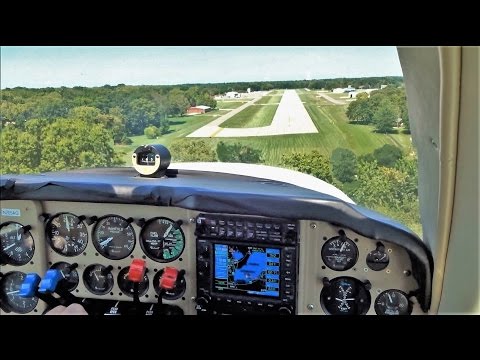 Baron 58 Landing on a SHORT Runway 2800ft (Trees on Final)
