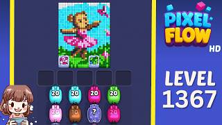 Pixel Flow Level 1367 Solution Walkthrough