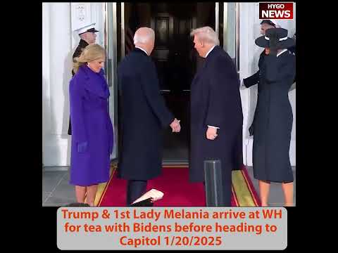 Biden: “Welcome home!” Trump & Melania at WH for tea, Trump & Joe & First Ladies to Capitol