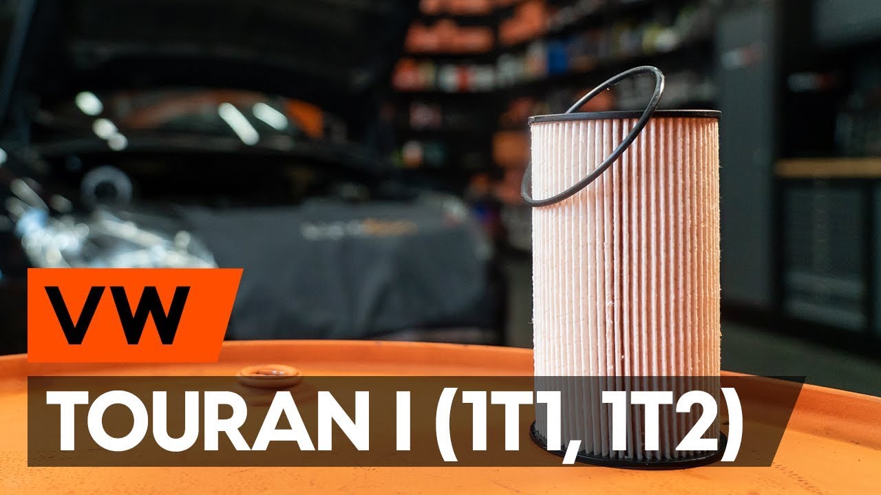 Kaip pakeisti VW Touran 1T1 1T2 kuro filtro - keitimo instrukcija