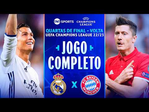 HAT-TRICK DO CR7! REAL MADRID X BAYERN | JOGO COMPLETO | QUARTAS DA UEFA CHAMPIONS LEAGUE 22/23