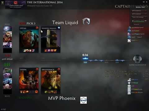 dota 2 THE INTERNATIONAL 2014 MVP phoenix vs Team liquid 1 ROUND