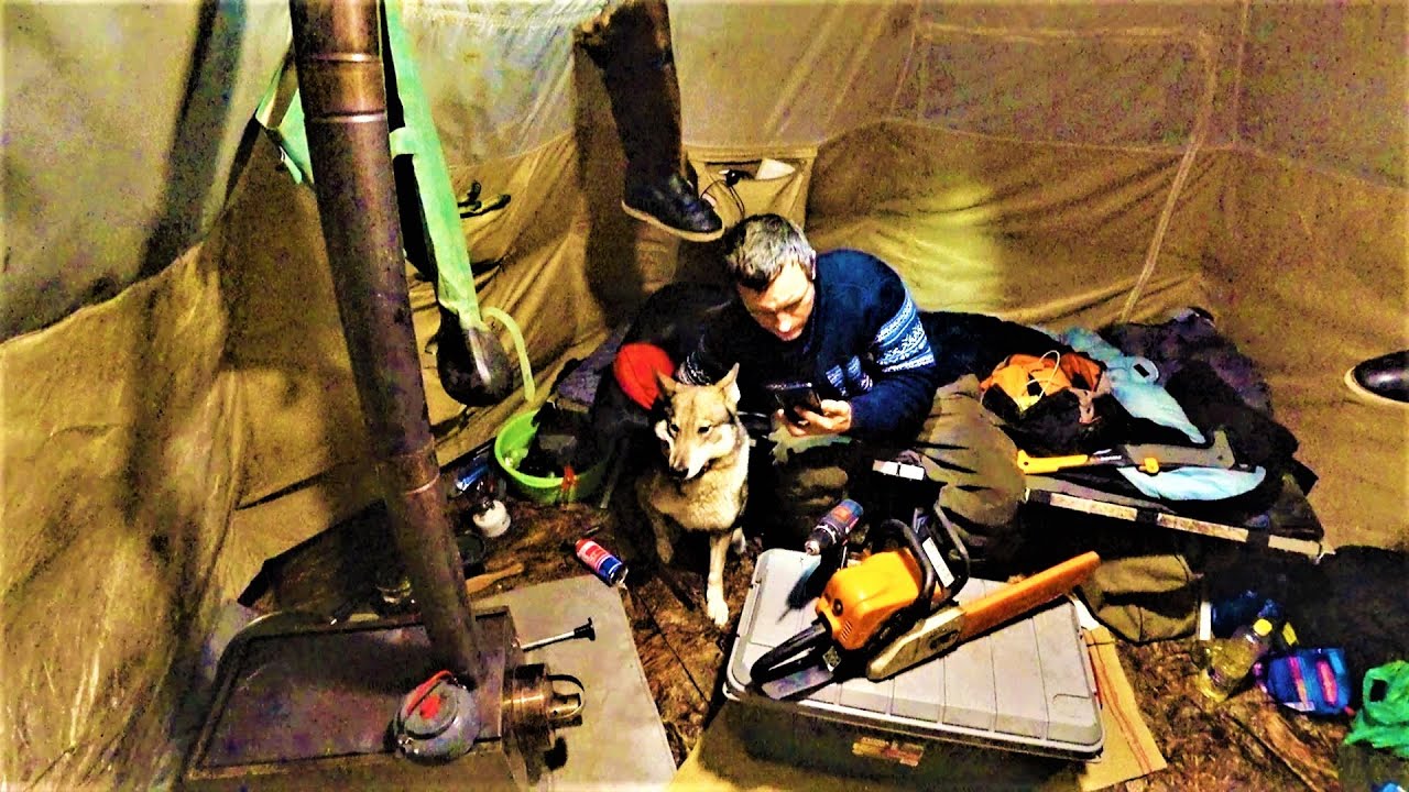 “ТАЙГА” МОРОЗЫ -37 СПАЛИ! СТРОЮ ИЗБУ! СДЕЛАЛ ПОТОЛОК,ПРОБЛЕМЫ С ПЕЧКОЙ, ГОТОВЛЮСЬ К ПЕРЕЕЗДУ В ИЗБУ!