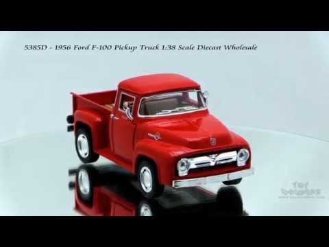 Машинка металлическая Kinsmart 1:38 «1956 Ford F-100 Pickup» KT5385D инерционная / Красный