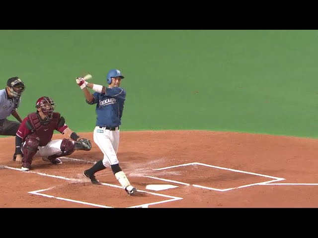 【1回裏】チームに勢いをつけるファイターズ・淺間の先頭打者ホームラン!! 2018/8/24 F-E