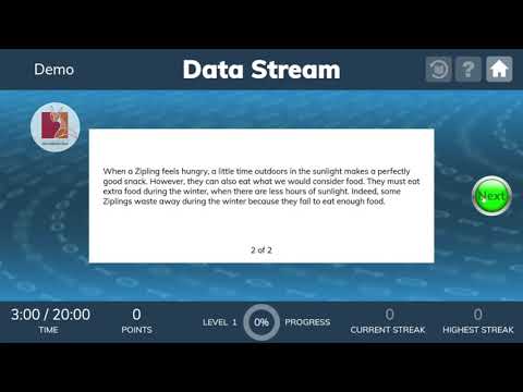 Fast ForWord: упражнение Data Stream
