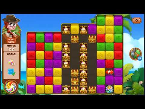 Lost Island Blast Adventure Level 1387 - NO BOOSTERS 🏝️ | SKILLGAMING ✔️