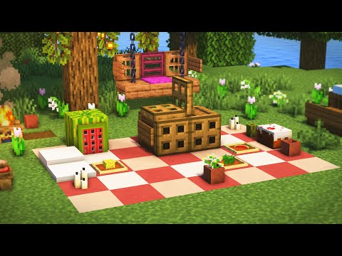 Minecraft | Cute Picnic Build Ideas | Aesthetic Tutorial