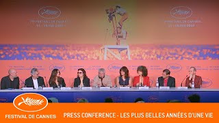 LES PLUS BELLE ANNEES D39UNE VIE  Press conference  Cannes 2  EV