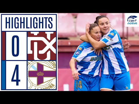 DUX LOGROÑO 0-4 DEPORTIVO ABANCA | RESUMEN LIGA F MOEVE