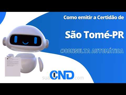 Como emitir a certidão negativa de São Tomé-PR em apenas 2 minuto! :)