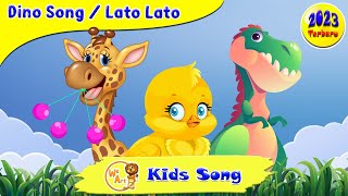 Download lagu Dino Song Badannya Besar Tangannya Kecil | Trex Bermain lato lato Lagu Anak Anak / WE ART KIDS SONG mp3