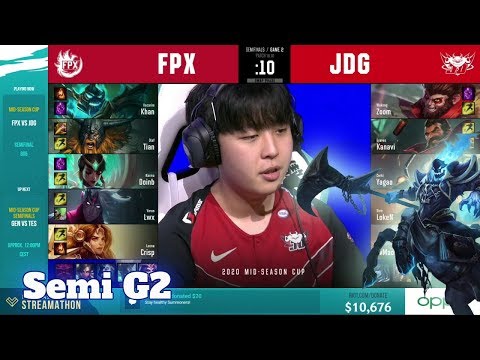 FunPlus Phoenix vs JD Gaming - Game 2 | Semi Final 2020 LoL Mid Season Cup | FPX vs JDG G2