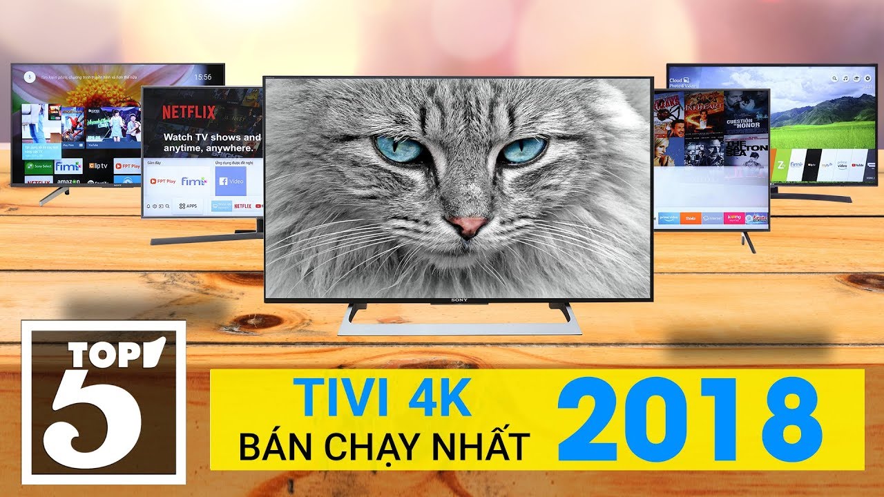 Top 10 tivi 4K bán chạy nhất Điện máy XANH năm 2018