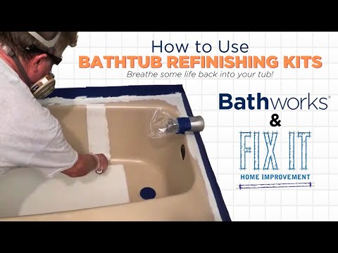 How To Refinish a Bathtub using Bathworks Kits - Step by Step Tutorial | ft. Fix It Home Improvement