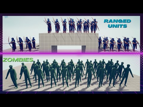 30X RANGED UNITS 🏹 VS 50X ZOMBİE 🧟 DEFENSE | TABS TOTALLY ACURRATE BATLE SIMULATOR