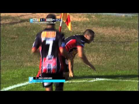 Gol de Achucarro. Boca Unidos 0 - Chacarita 1. Fecha 25. B Nacional 2015. FPT