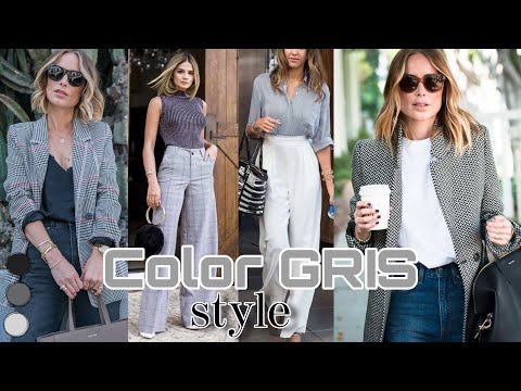 MODA 2022 MUJER OUTFITS COLOR GRIS CÓMO COMBINAR EL COLOR GRIS MODA 2022 MUJER TENDENCIAS 2022