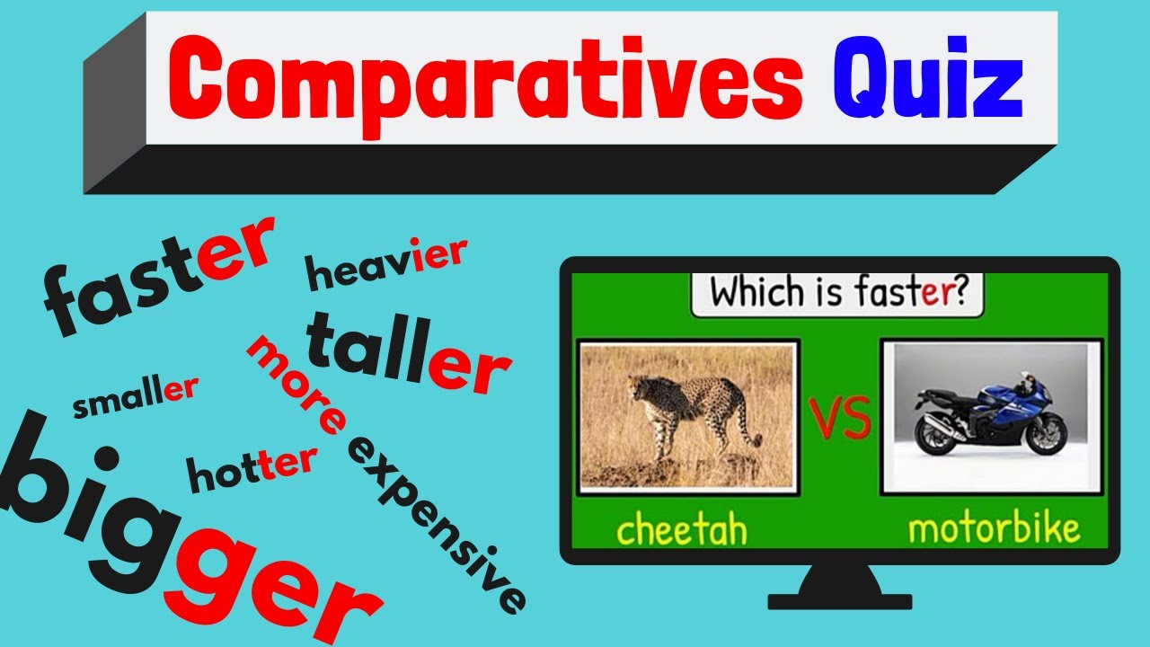 Comparatives Quiz | ESL Classroom Game | Easy English Quiz (7,42)