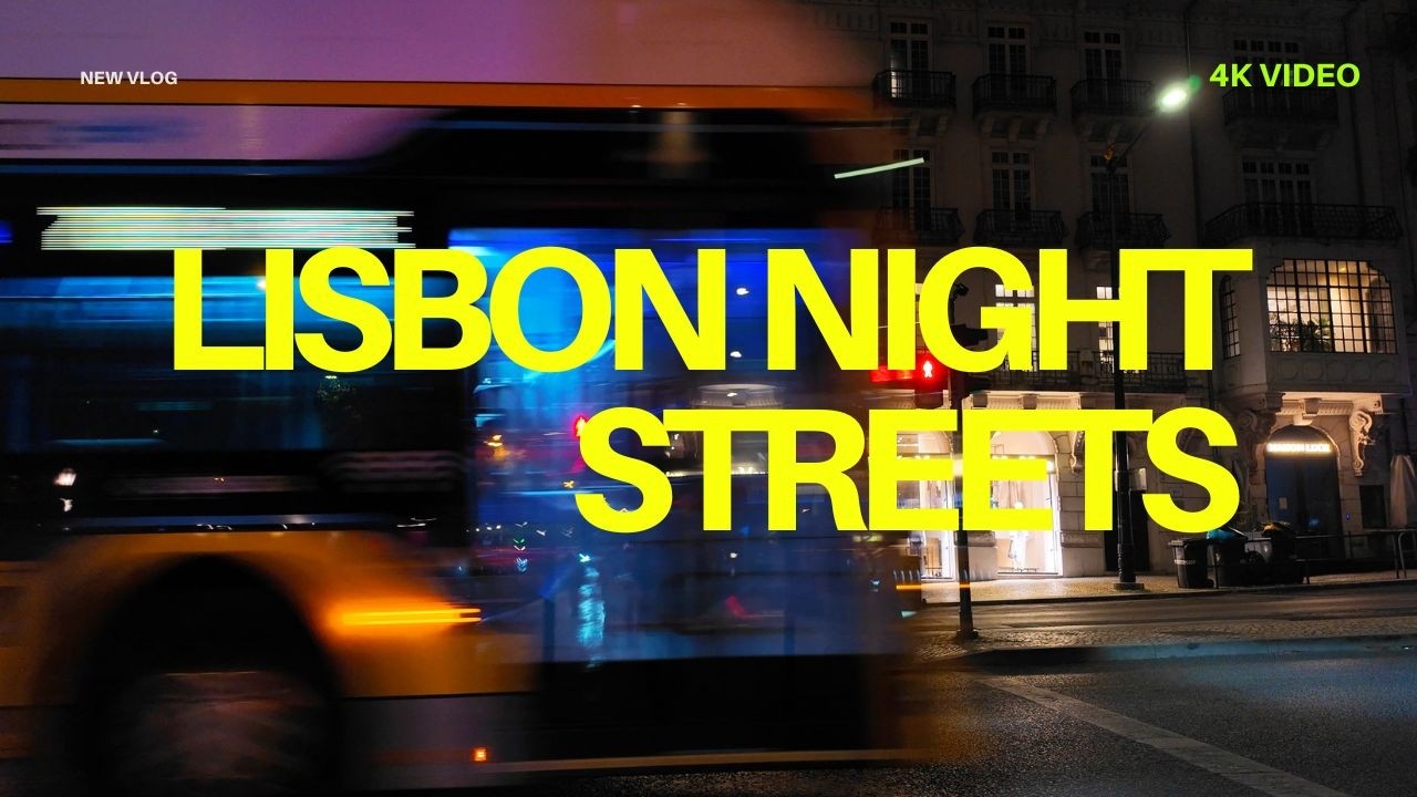 Night Walk in Central Lisbon 4K – Calm City Lights for Anxiety Relief & Sleep