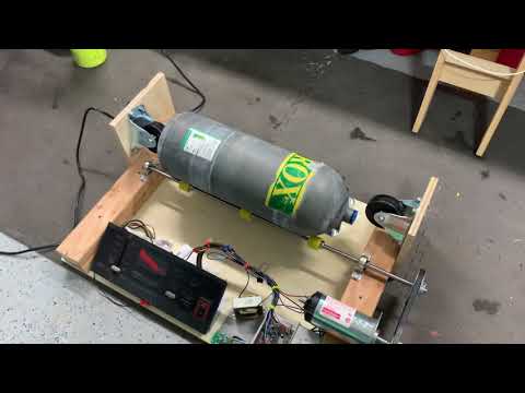 Home Made Scuba Tank Tumbler from a used treadmill DIY