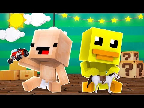 Amaya conoce a Pato Pato en Minecraft
