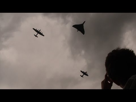 Avro Lancasters and Vulcan Historic Bomber Flypast