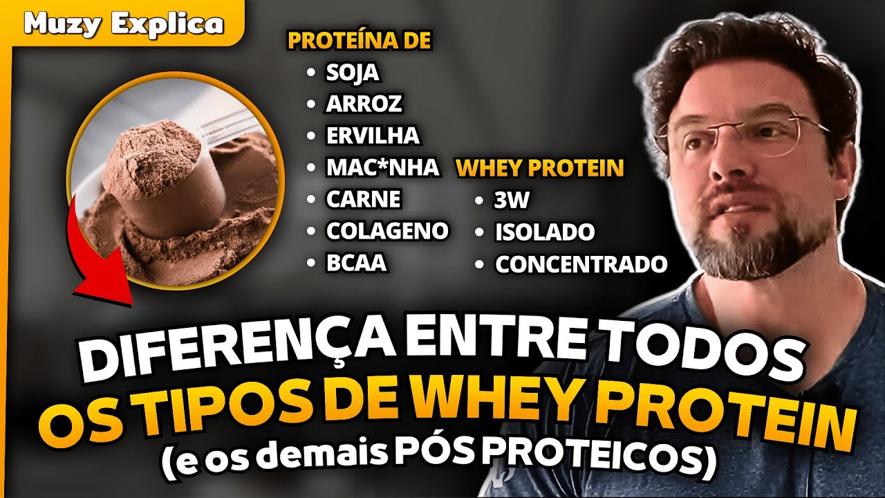DIFERENÇA ENTRE OS TIPOS DE WHEY PROTEIN E DEMAIS PÓS PROTEICOS | Muzy Explica