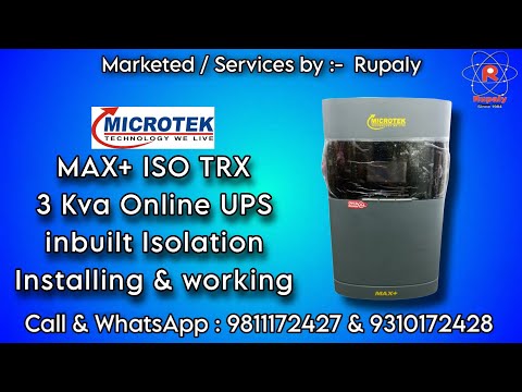 Microtek 3KVA MAX+ ISO TRX Online UPS