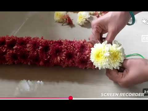How to make beautiful chamant8 mala🌹🌹,,??? Mala with chanti flowers...🙏🙏