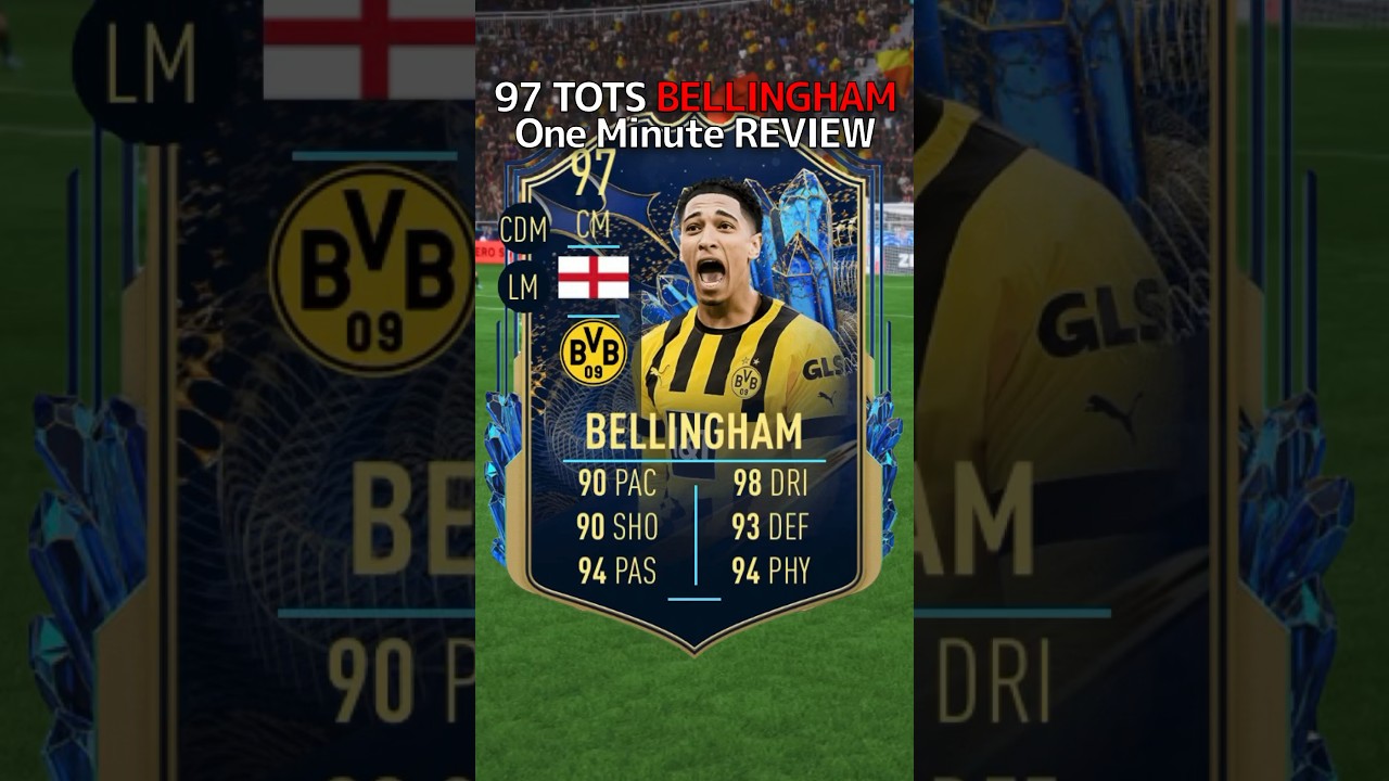【FIFA23】97 TOTS Bellingham Player Review ベリンガム 選手レビュー #shorts