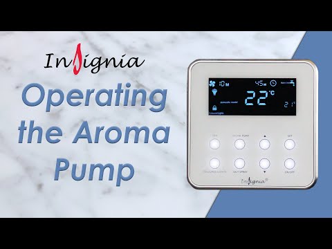 Insignia Signature Control Panel - Operating the Aroma Pump