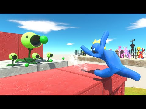 Hit by Peashooter - Superheroes VS Creepy Monsters - Animal Revolt Battle Simulator