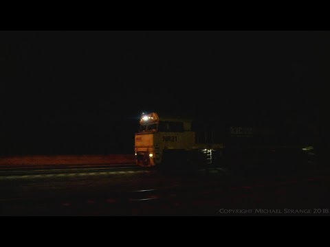 Container Train At Night: Service MP5 - PoathTV Australian Railways