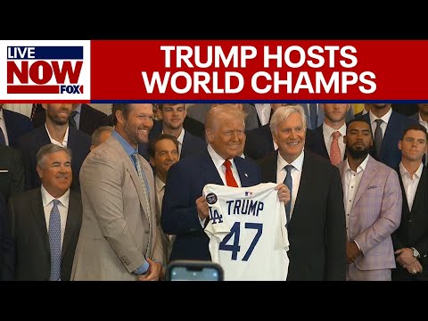 Video | President Trump celebrates LA Dodgers at White House