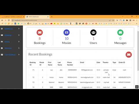 Cinema Ticket Booking System in PHP Application Projects