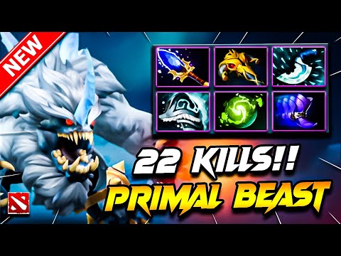 PRIMAL BEAST Dota 2  Gameplay | x22 Kills!! Primal Beast DOTA 2 Carry Build Pro Gameplay 7.39
