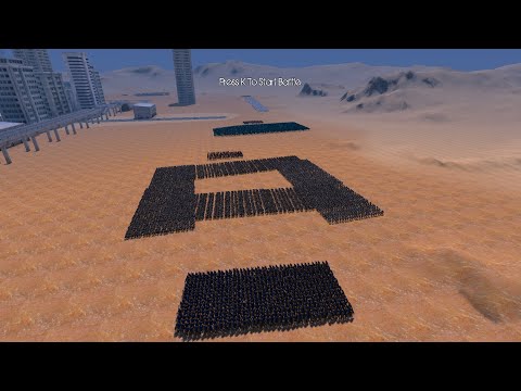 700 Golden Knights vs 6 Armies in Different Formation Shapes Ultimate Epic Battle Simulator