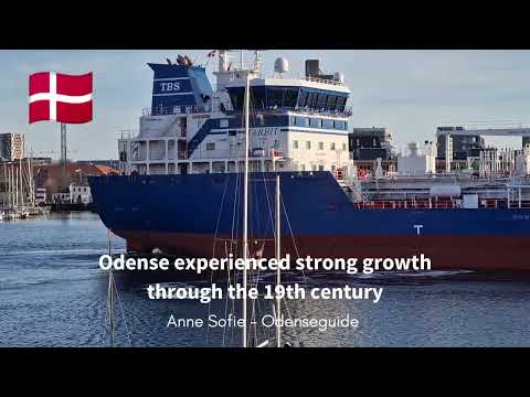 A TANKER TURNING IN ODENSE HABOUR