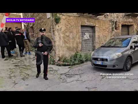 Favara, trovato corpo carbonizzato in Via Cabubbo