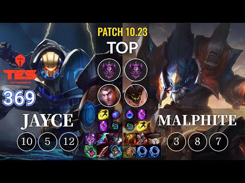 TES 369 Jayce vs Malphite Top - KR Patch 10.23