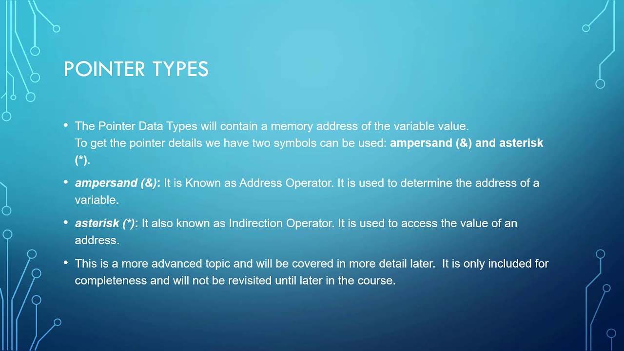 Lesson 4: Data Types and Variables