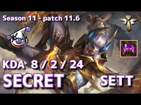 【韓国サーバー/GM】RJ Secret セト(Sett) VS レオナ(Leona) SUP - Patch11.6 KR Ranked【LoL】