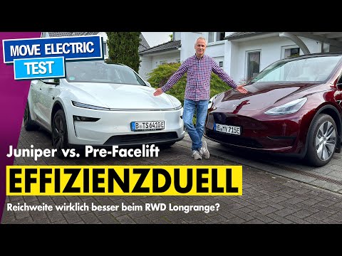 Tesla Model Y Juniper RWD Longrange in range comparison with the pre-facelift Model Y