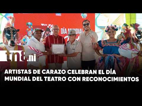 Tradicionalistas de Carazo reciben reconocimiento por el Día Mundial del Teatro