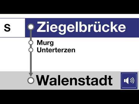 ZVV (SBB) Ansagen » S Ziegelbrücke — Walenstadt | Bauarbeiten | SLBahnen