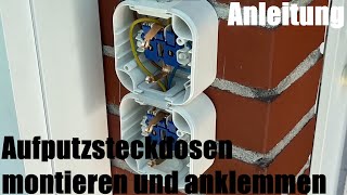 Aufputzsteckdosen montieren und anklemmen - Aufputz Steckdosen Montage Anleitung