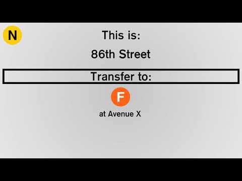 ᴴᴰ New N train transfer announcement at 86th Street