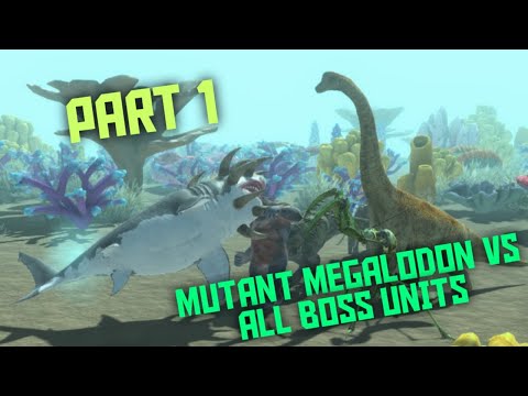 Mutant Megalodon vs All Boss Units (Part 1) - Animal Revolt Battle Simulator